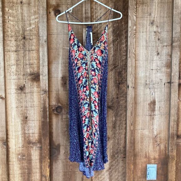 ASTR The Label Floral Midi Vneck Hi-low Boho Dress - Picture 3 of 11